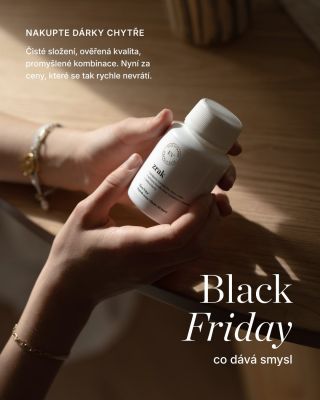 Black Friday běží naplno — do 30. 11. ✨🌱 Čas, kdy si můžeš dopřát to, co tvé tělo potřebuje, bez výčitek a bez odkládání....